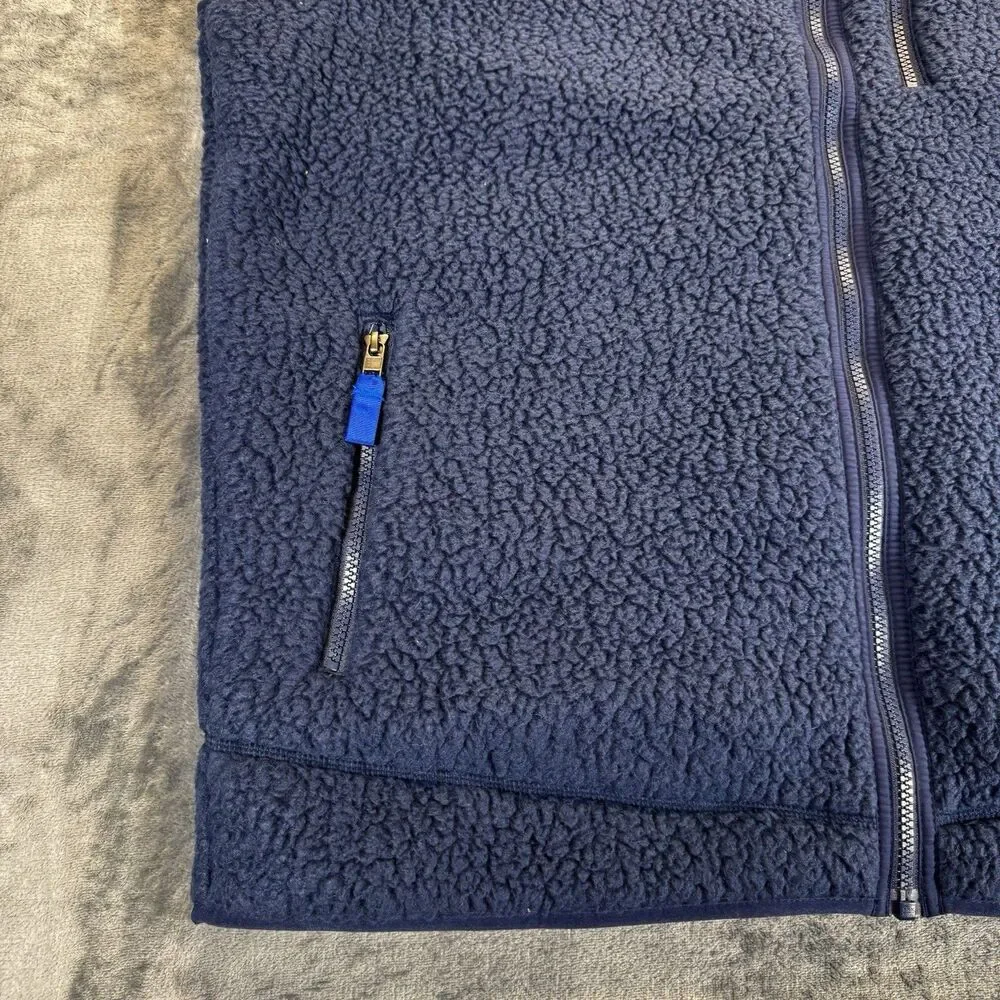 Patagonia Sz XXL Retro Pile Vest Navy Blue Mens Full Zip Gilet